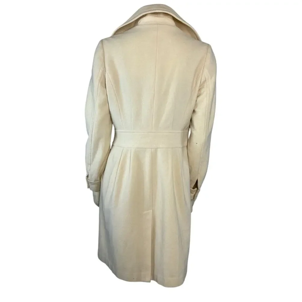Retro Halogen fitted cream peacoat hoilday formal size medium